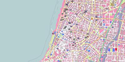Mapa da shenkin rua de Tel Aviv