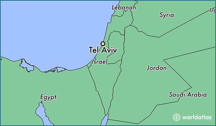mapa de Tel Aviv mundo