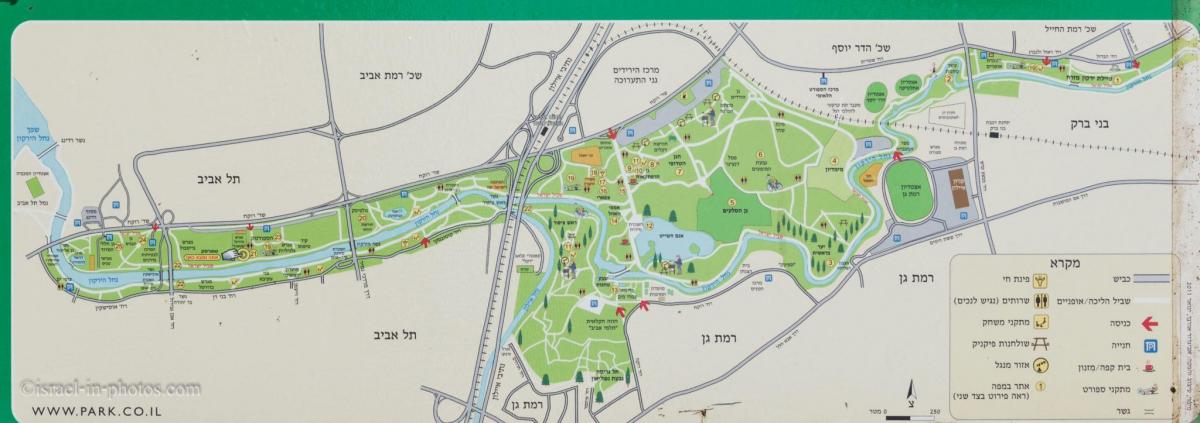 mapa do rio yarkon