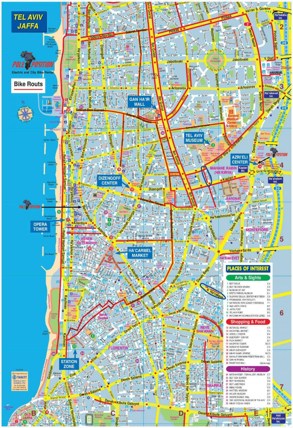 mapa de Tel Aviv moto
