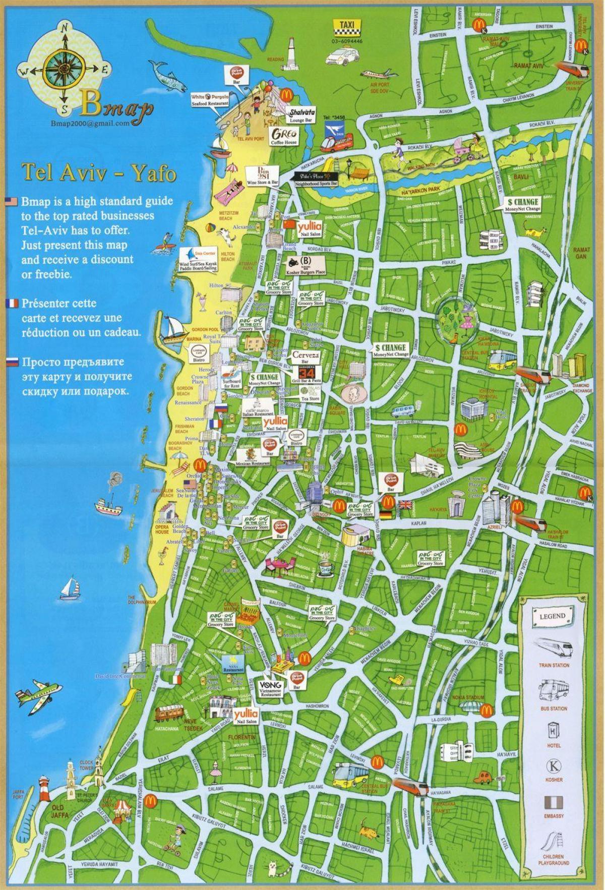 Tel Aviv atrações mapa