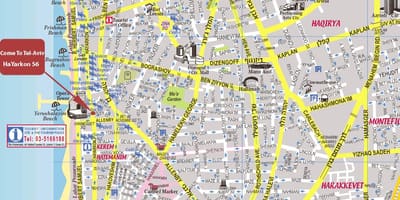 Tel Aviv mapa da cidade
