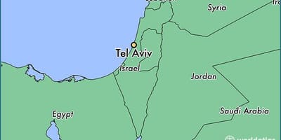 Mapa de Tel Aviv mundo